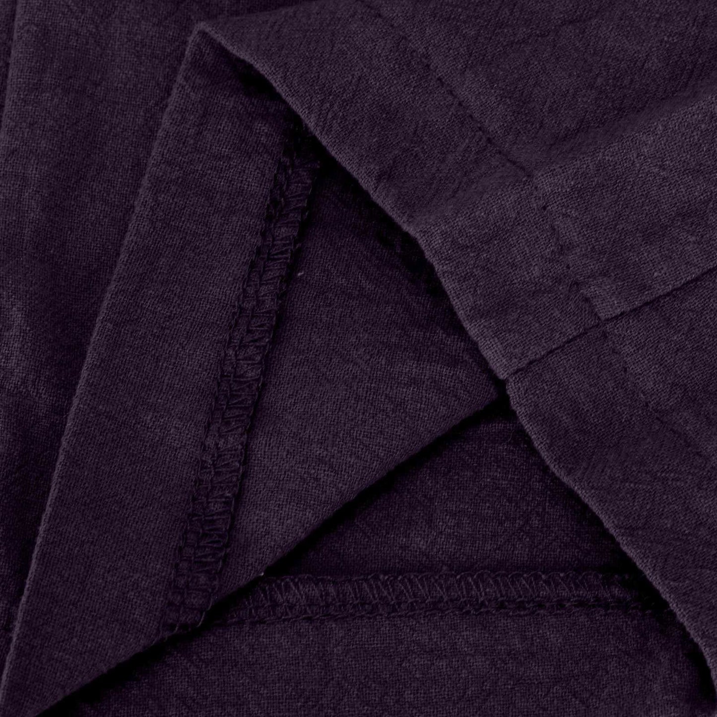2024 Linen Pants Women Straight Leg Pants Summer Casual Drawstring High Waisted Cotton Loose Trousers with Pockets Purple