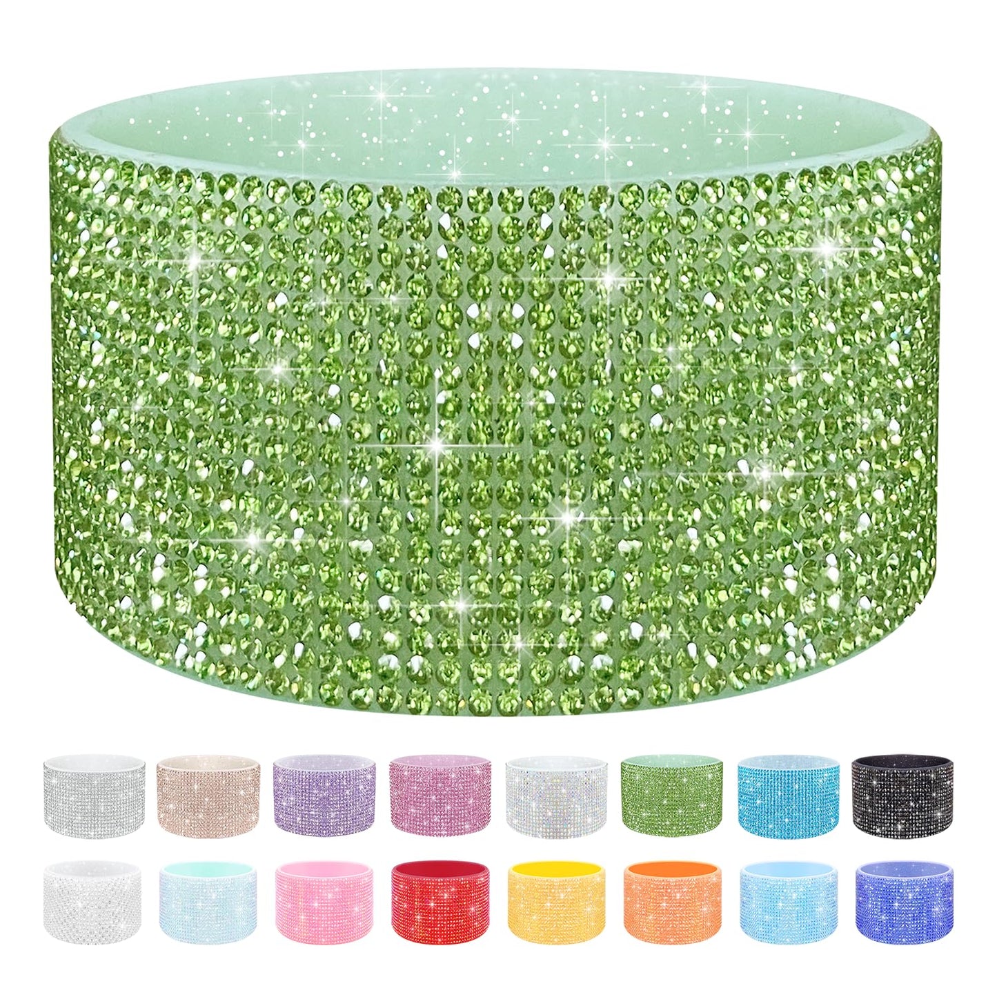 WORBSS Diamond Glitter Silicone Boot for Stanley Cup 40oz Tumbler & Simple Modern 30-40oz Trek Tumbler Accessories for 2.8-2.9 inch Trapezoidal Cylinder Base Water Bottles Bottom Anti-Slip Sleeve