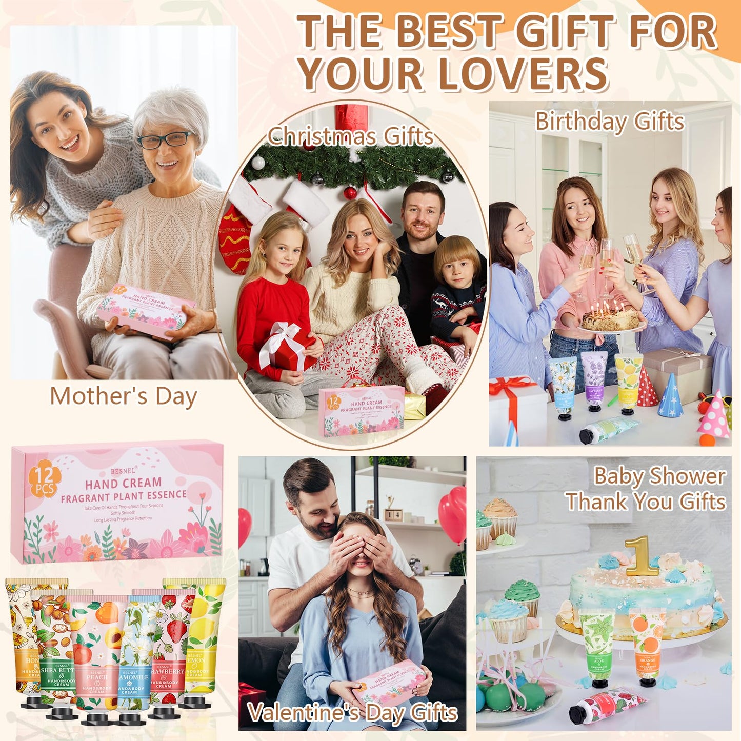 12 Pack Hand Cream Gifts Set For Women, Mini Hand Lotion Travel Size in Bulk for Dry Cracked Hands, Graduation & Christmas Gifts, Teacher Appreciation & Party Favors
