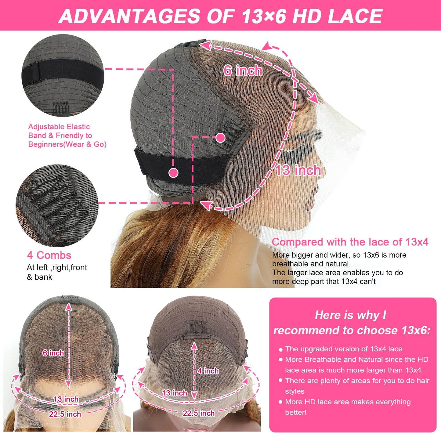 28 Inch Highlight Lace Front Wig Human Hair Ombre Lace Front Wig Human Hair Wigs for Women 13x6 Body Wave Lace Front Wigs Human Hair Honey Blonde HD Lace Front Wig Human Hair with Baby Hairline
