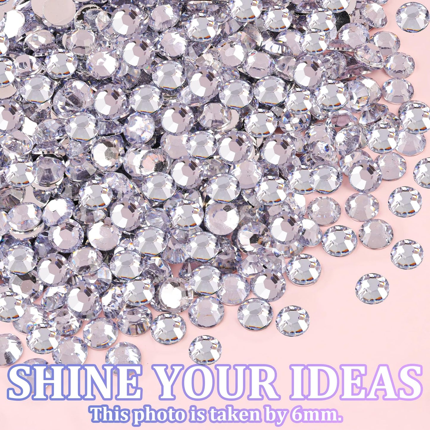 16000Pcs Resin Rhinestones with Tweezers for Crafting, Silver Clear 2-6mm Mixed Sizes Flatback Gems, Bedazzling Crystal for DIY Crafts Clothing Tumblers Mugs Shoes Fabric Nail Art