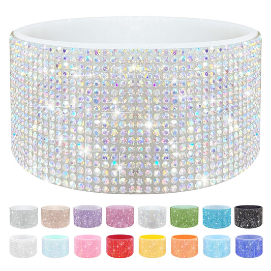 WORBSS Diamond Glitter Silicone Boot for Stanley Cup 40oz Tumbler & Simple Modern 30-40oz Trek Tumbler Accessories for 2.8-2.9 inch Trapezoidal Cylinder Base Water Bottles Bottom Anti-Slip Sleeve