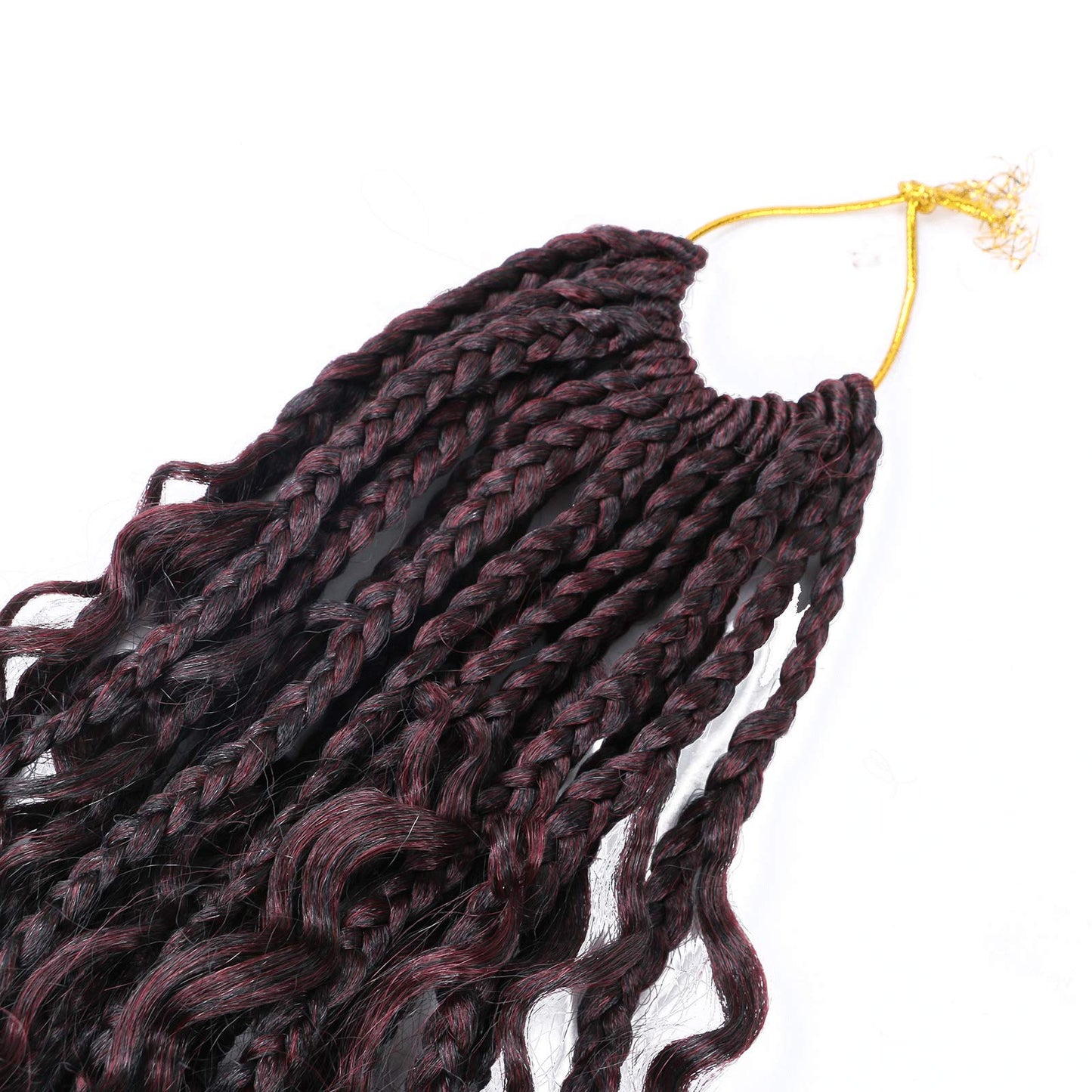 12 Inch Crochet Box Braids Curly Ends 8 Pack Goddess Box Braids Crochet Hair,Boho Box Braids Crochet Hair Pre Looped,Bohomian Box Braids Synthetic Braiding Hair Extensions for Black Women T118