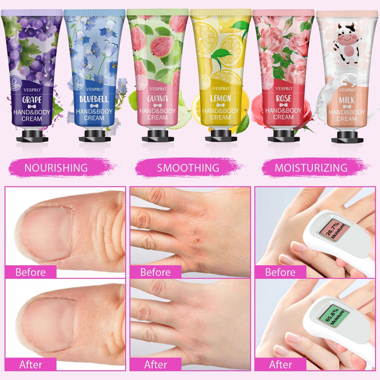 16 Pack Hand Cream Gifts Set, Easter Basket Stuffers, Mothers Day Gifts, Bulk Hand Lotion Travel Size for Dry Cracked Hands, Mini Hand Lotion for Teacher Appreciation Gifts with a Greeting Card