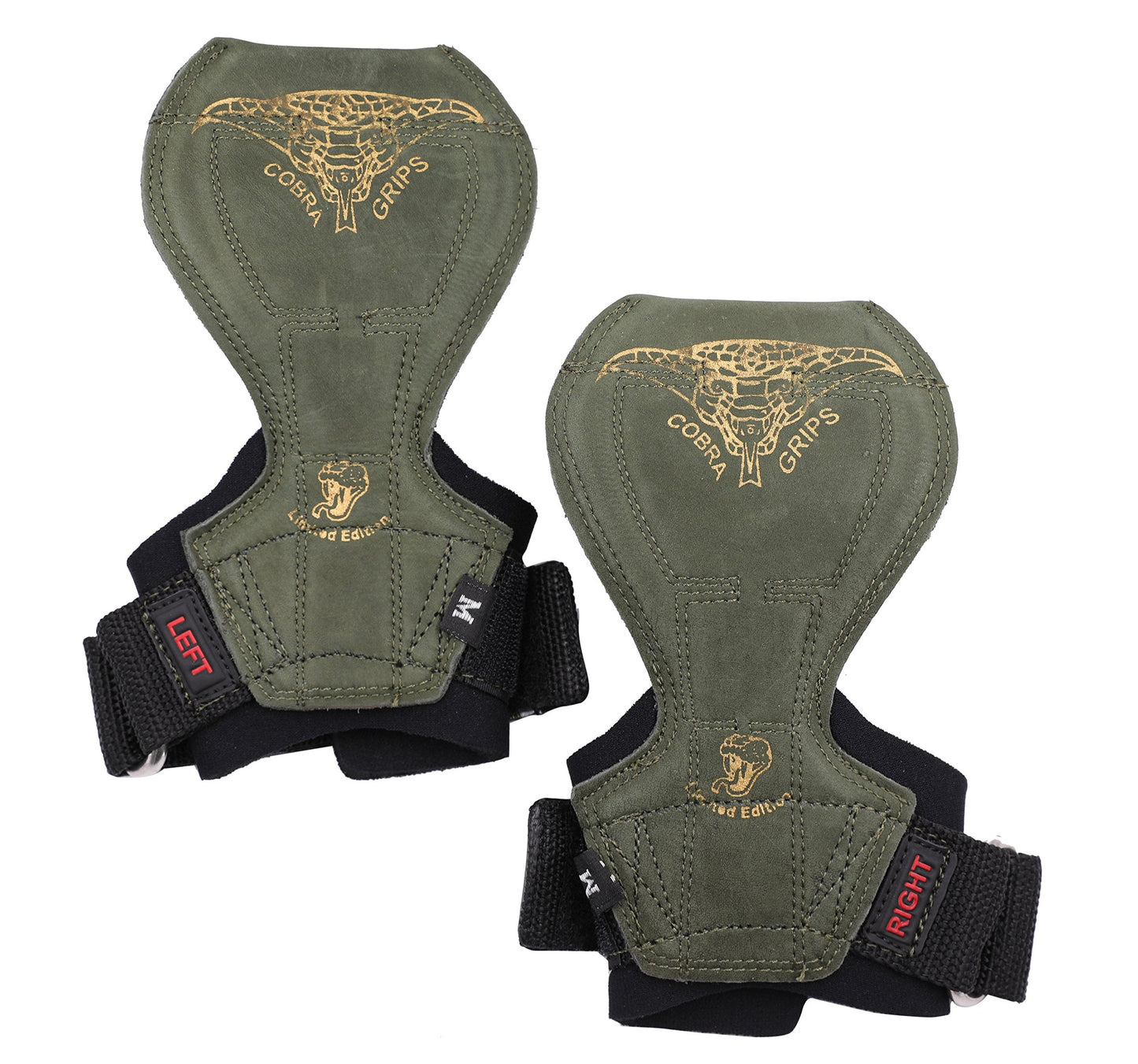 2018 Cobra Grips Flex Model Weight Lifting Gloves Heavy Duty Straps Alternative Power Lifting Hooks Best for Deadlifts with Padded Wrist Wrap Support Bodybuilding (Small, Green Rubber)