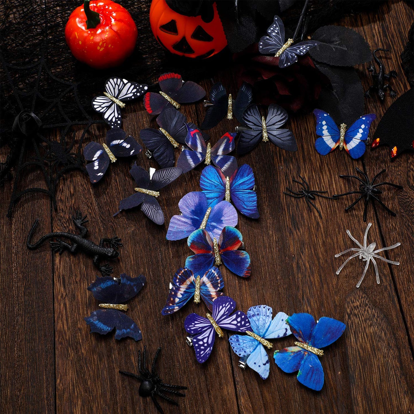 Boao 18 Pieces Glitter Butterfly Hair Clips for Girls Teens Women Hair Accessories (Cool Style)