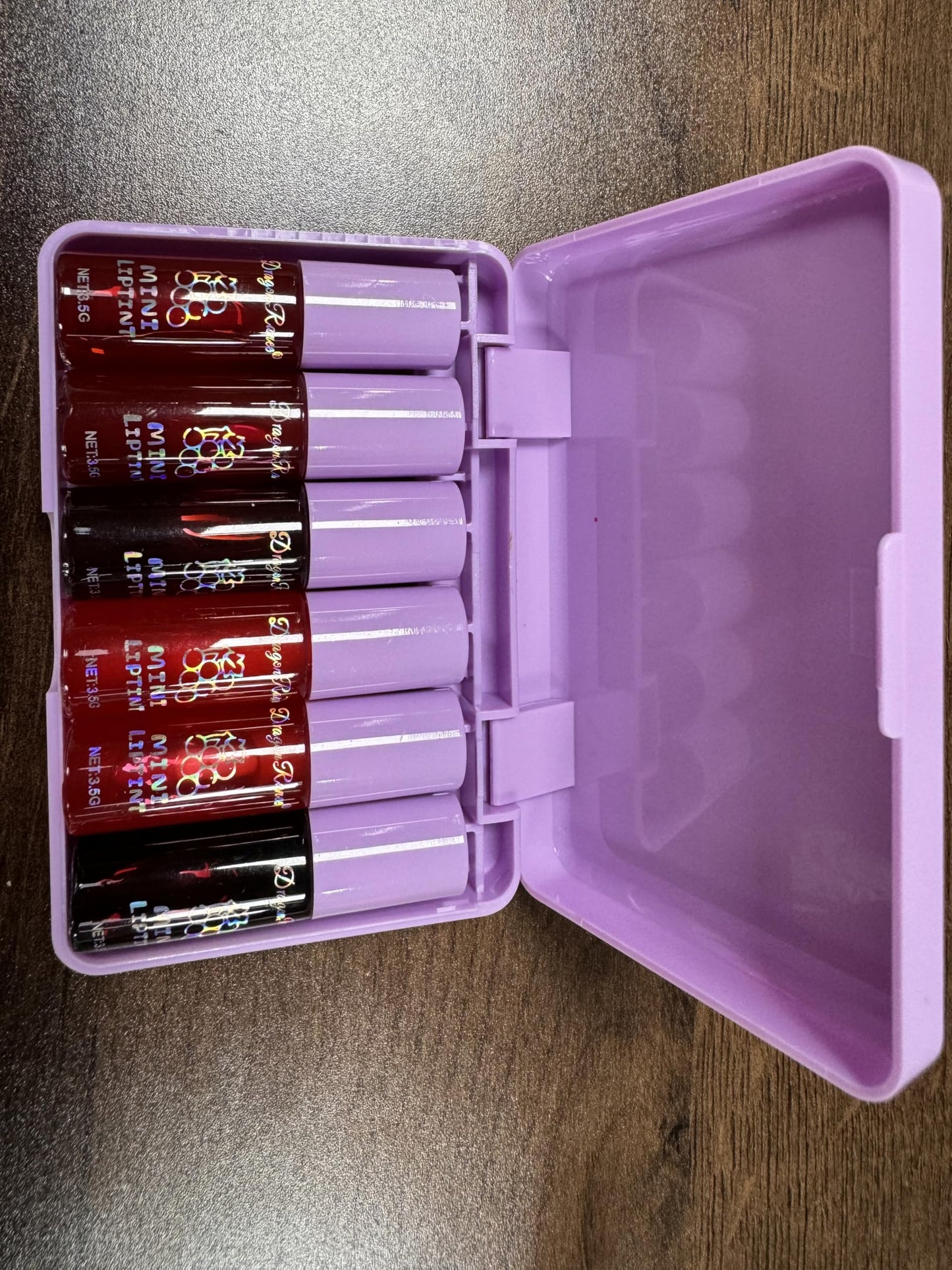 6 Colors Grapes Lip Tint Stain Set, Korean Velvet Lip Stain Watery Lip Stain Moisturizing Mini Liquid Lipstick Set, Long Wearing, Non-Stick Cup, Waterproof, High Pigment, Lip Tint Makeup