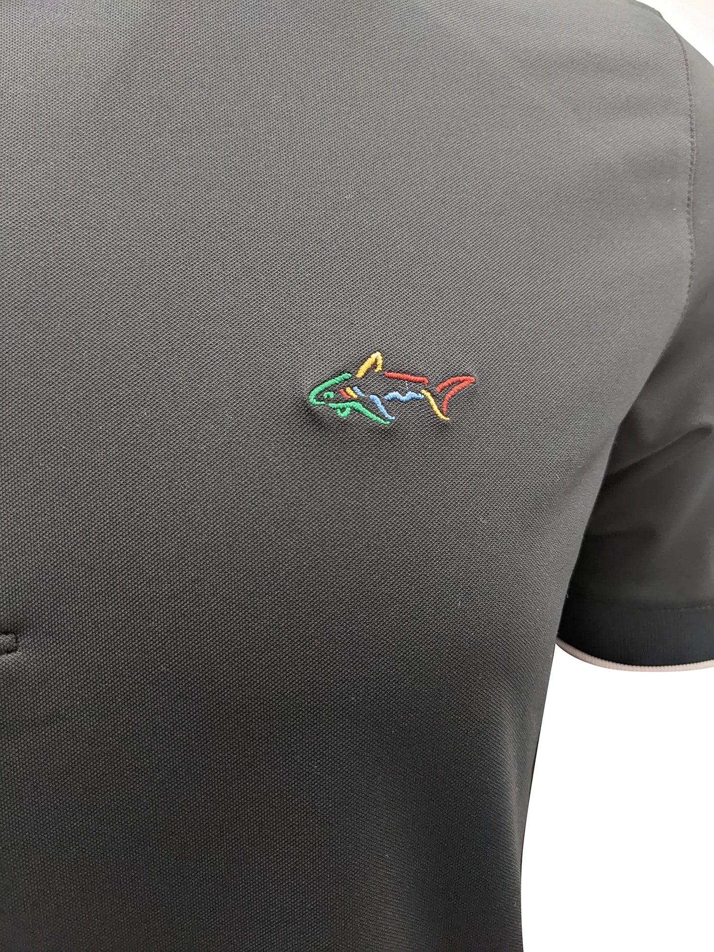 Greg Norman Casual Henley Style Short Sleeve Shirts (G7XLK385) (X-Large, Black)