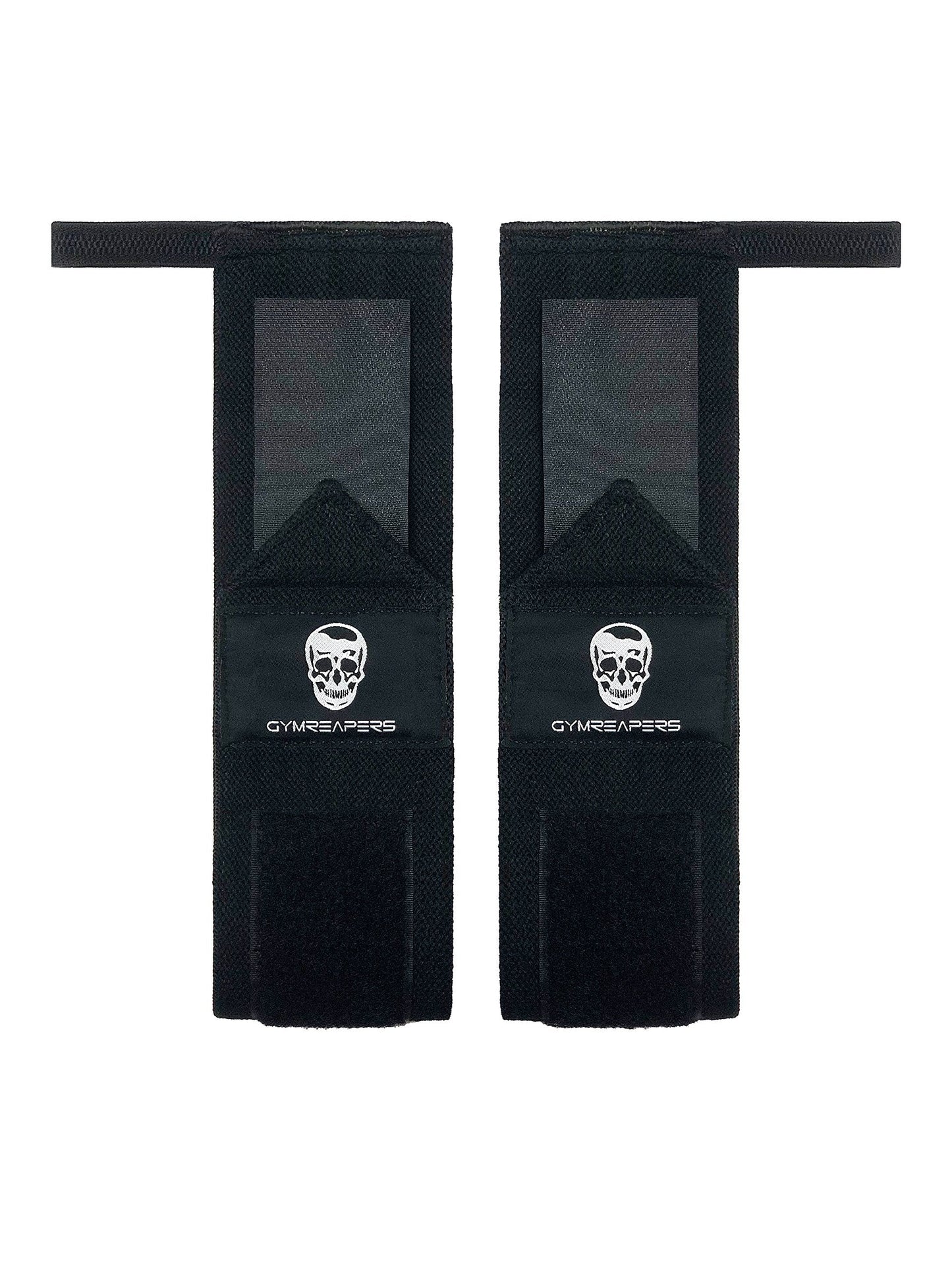 Gymreapers Weightlifting Wrist Wraps (Competition Grade) 18" Professional Quality Wrist Support with Heavy Duty Thumb Loop - Best Wrap for Powerlifting, Strength Training, Bodybuilding(Black,18")