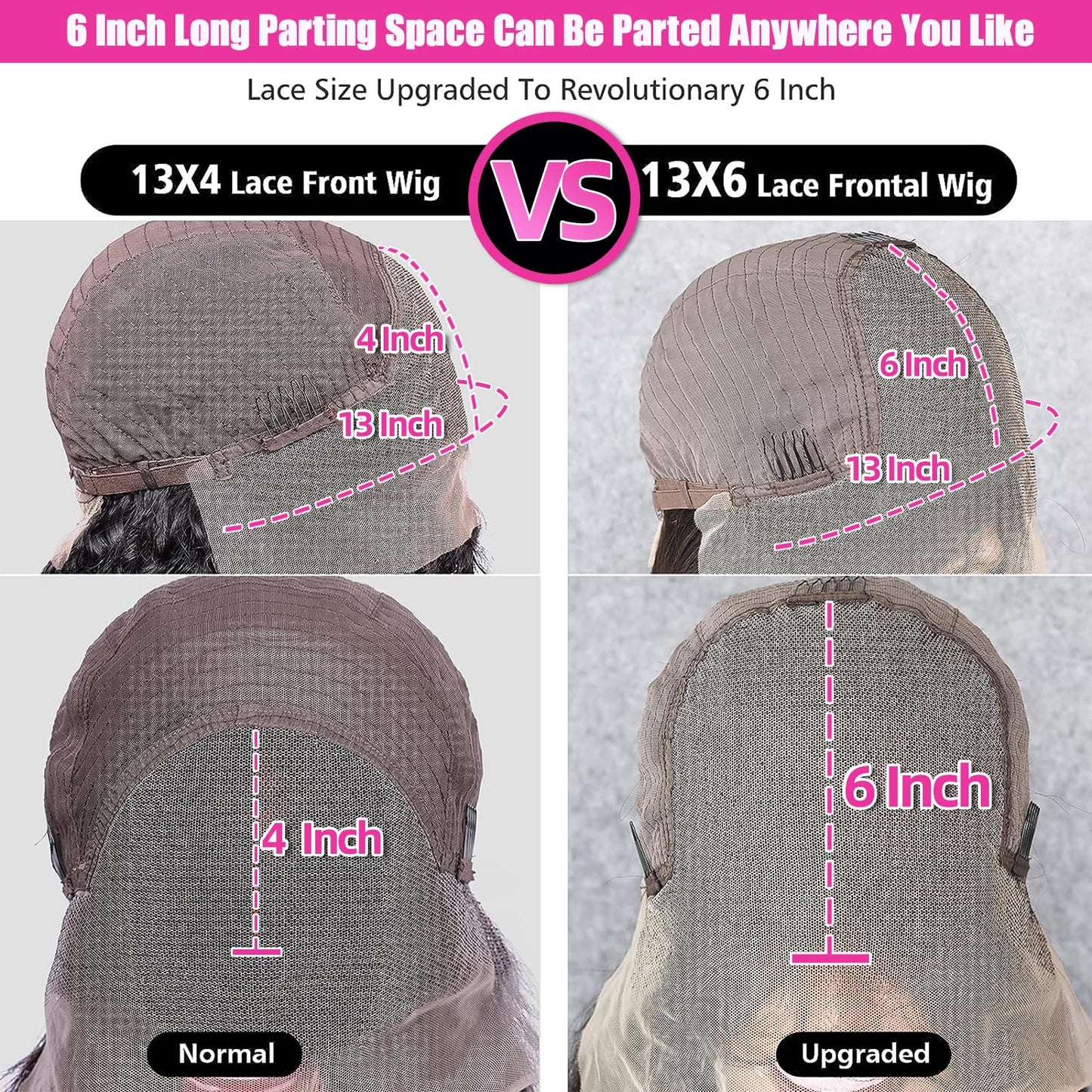 13x6 HD Deep Wave Lace Front Wigs Human Hair Wigs for Women 180% Density Deep Curly Lace Frontal Wigs Human Hair 18 Inch Glueless Curly Human Hair Wigs Pre Plucked Deep Wave Wig With Baby Hair