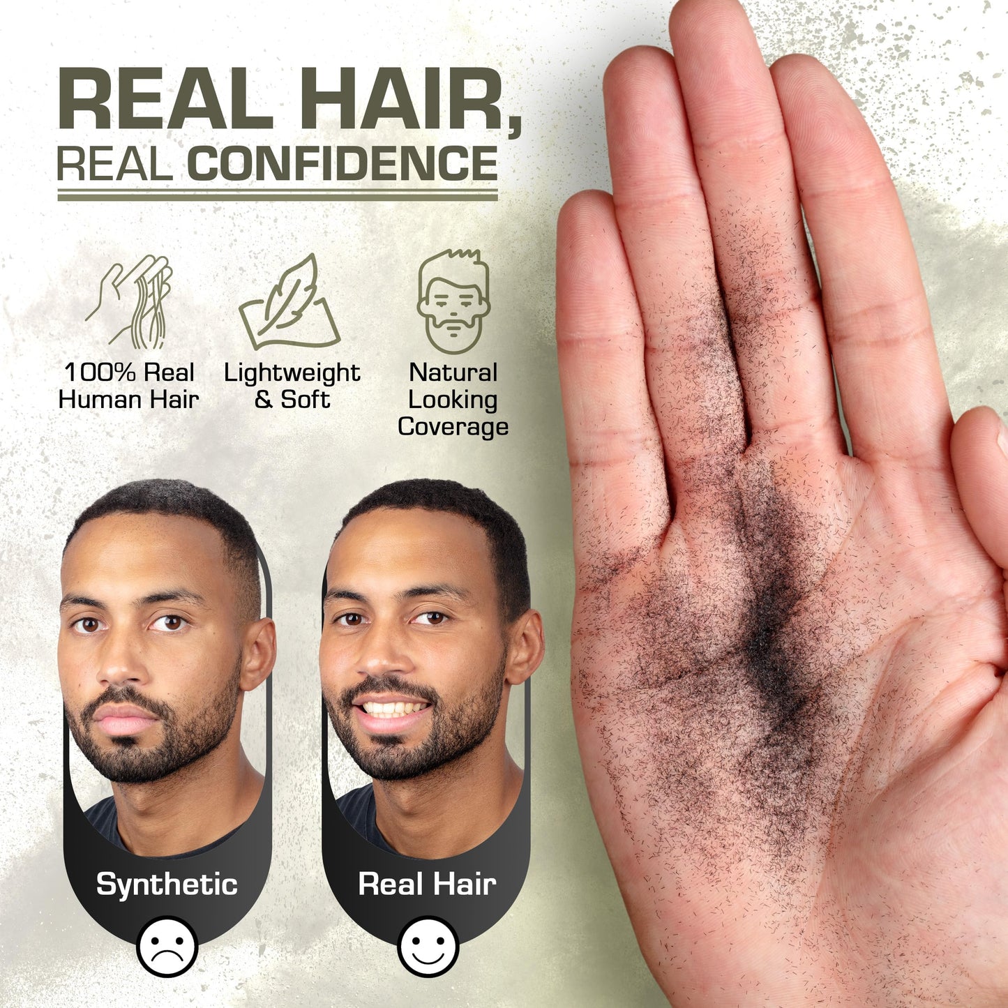 Hair Fibers for Thinning Hair - (0.42 Oz) Real Human Hair Building Fibers to Conceal Bald Spots and Thinning Hair, Root Touch Up and Volumizer, Blonde