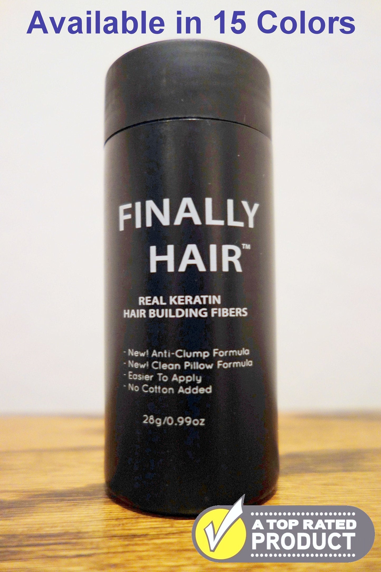 Hair Building Fibers White Hair Loss Concealer Fiber 28 Gram .99oz Refillable Bottle by Finally Hair (Off White)