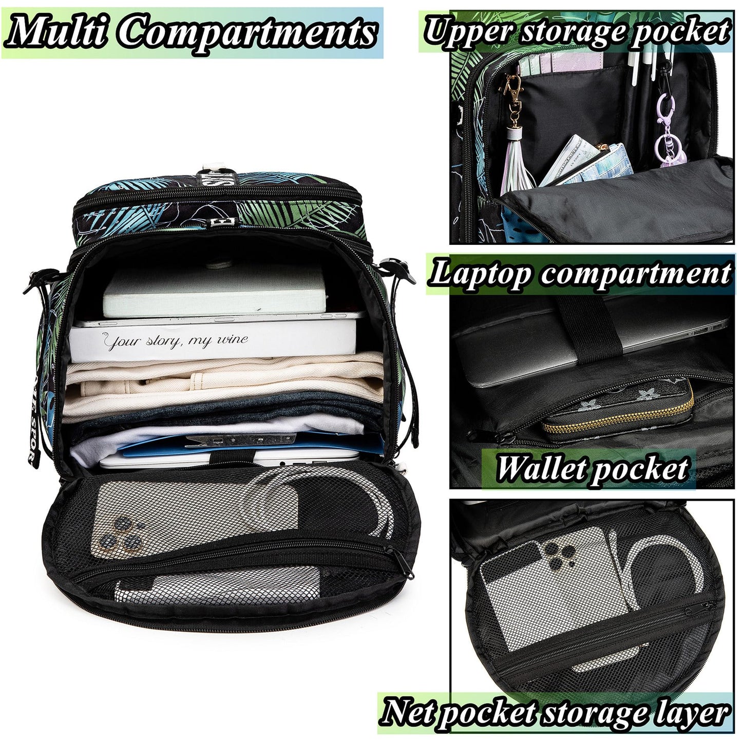 Gym Duffle Bag Backpack with Shoe Compartment,4 ways Travel Backpack for Women and Men,Multi-Functional Weekender bag with Waterproof Layer&Laptop Compartment for Fitness, Travel,Camping(Bronze)