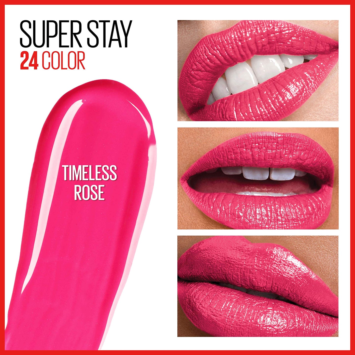 Maybelline Super Stay 24, 2-Step Liquid Lipstick Makeup, Long Lasting Highly Pigmented Color with Moisturizing Balm, Pink Goes On, Neon Pink, 1 Count