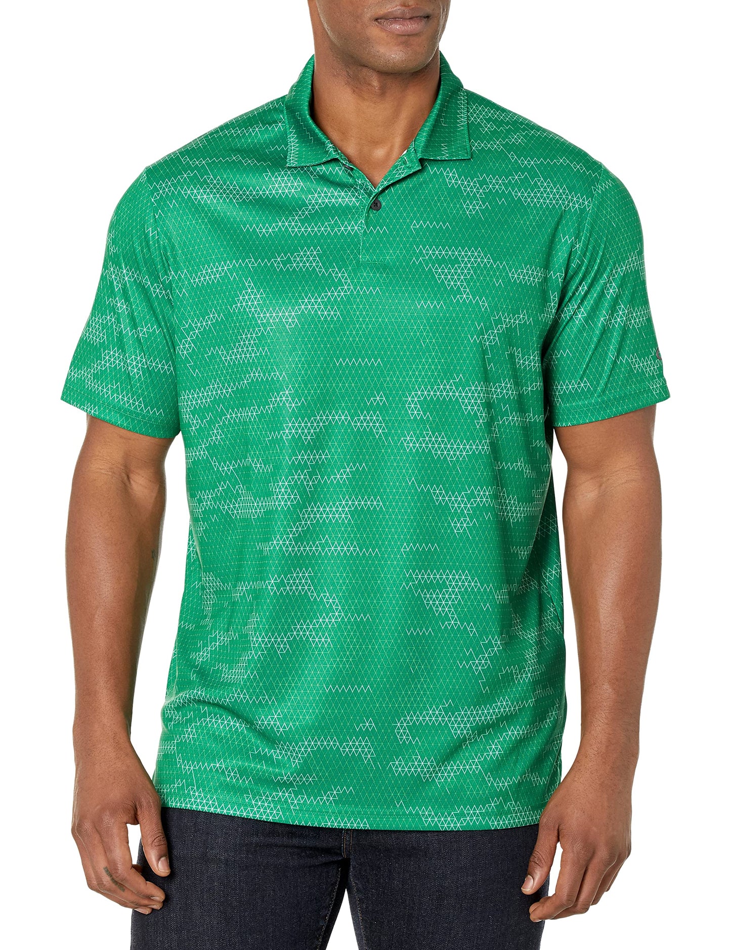 Oakley mens Oakley Reduct Polo Shirt, Geometric Print Green, X-Small US