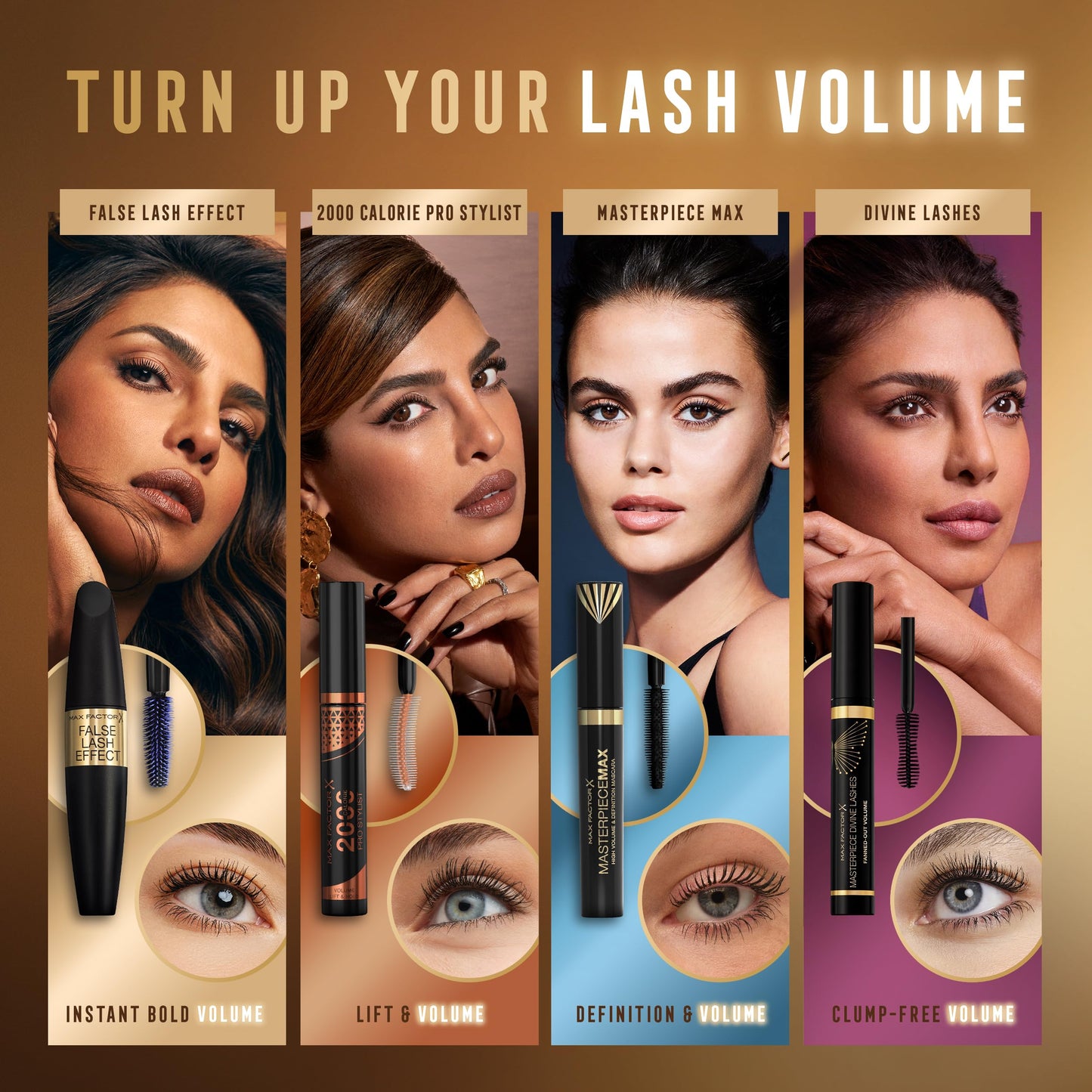 Max Factor False Lash Effect Mascara for Women, Black Brown, 0.4 Ounce
