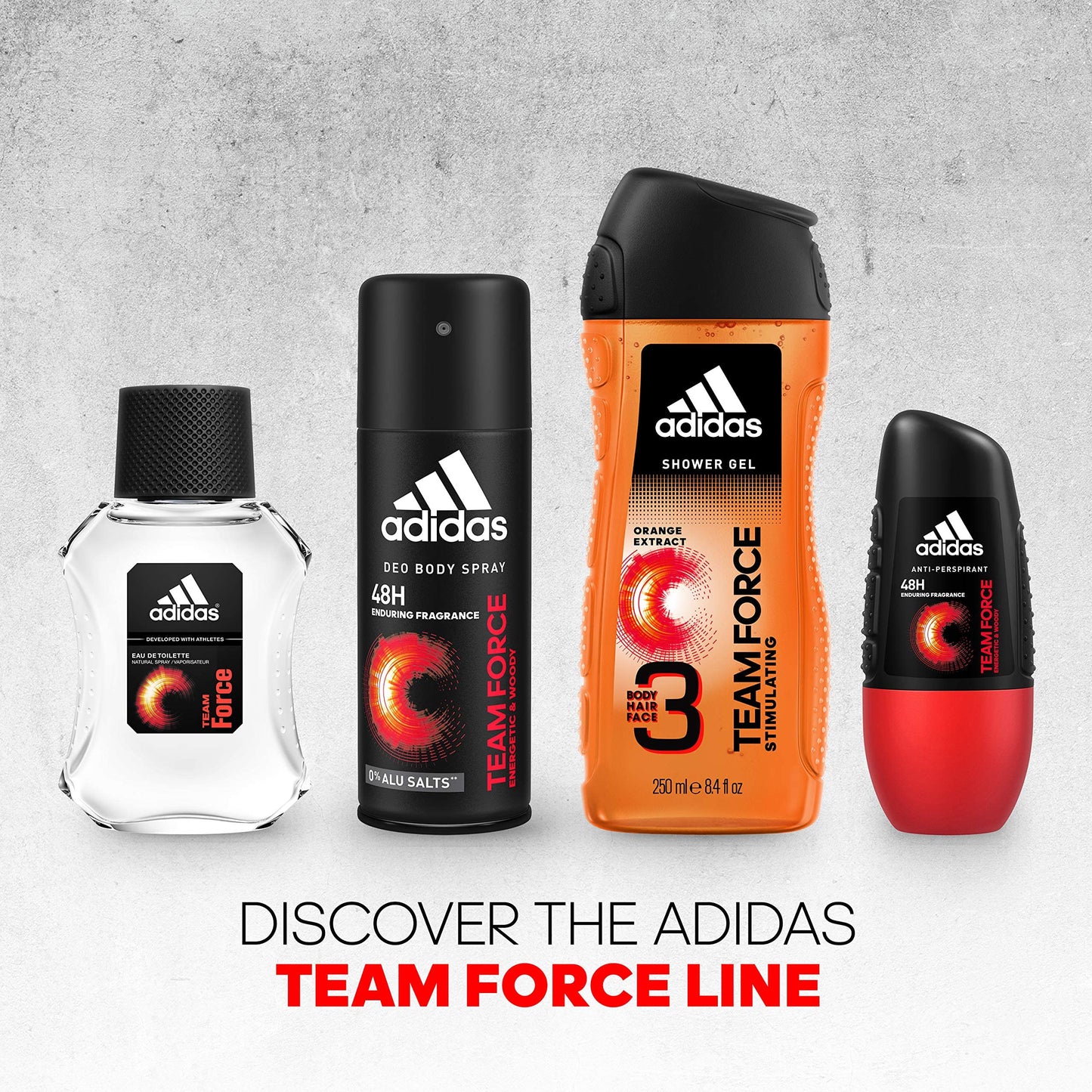 Adidas Shower Gel for Men, Team Force, 8.4 Ounce