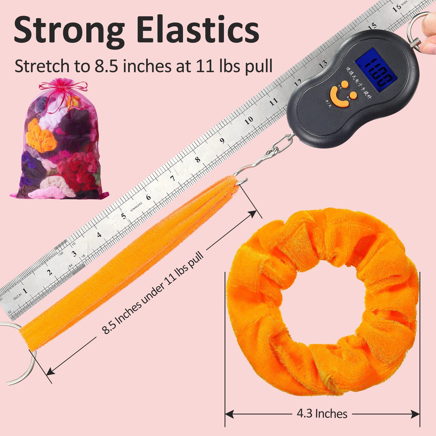 ADRIONE Velvet Hair Scrunchies - 60 Pack for Women, Girls, and Kids - Bulk Scrunchies Hair Ties No Damage Scrunchy Hair Bands Ponytail Holders for Thick, Curly, Thin, Fine Hair