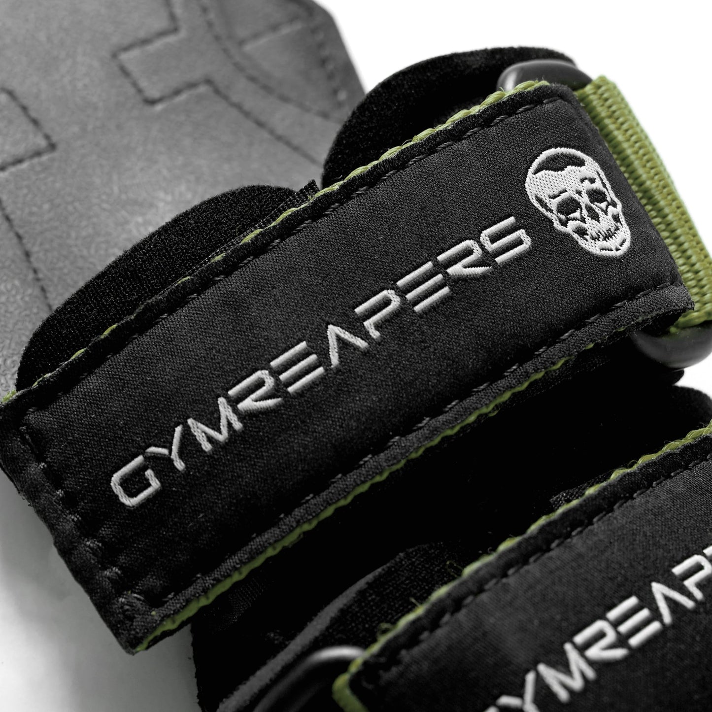 Gymreapers Weight Lifting Grips (Pair) for Heavy Powerlifting, Deadlifts, Rows, Pull Ups, with Neoprene Padded Wrist Wraps Support and Strong Rubber Gloves or Straps for Bodybuilding (Green, Small)