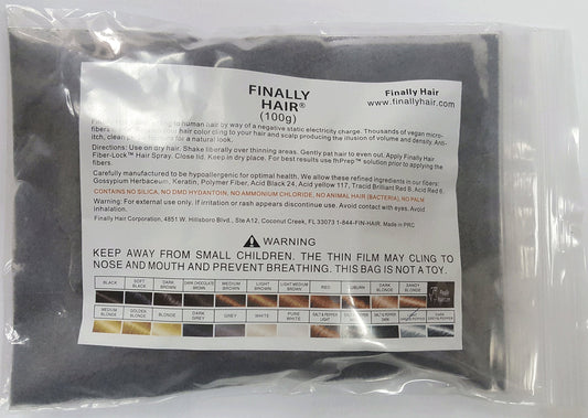 Hair Building Fibers 100 Grams Refill Your Existing Bottle. Highest Grade Fiber By Finally Hair (Grey & Pepper Light (grey with dark highlights))