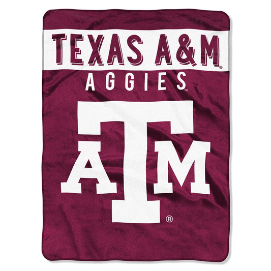 Northwest NCAA Texas A&M Aggies Unisex-Adult Raschel Throw Blanket, 60" x 80", Basic