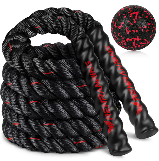 Jump Rope, 5LB Weighted Jump Rope for Fitness, 9.8ft Heavy Jumping Ropes for Exercise, Adult Workout Rope for Men & Women Improve Strength, Skipping Rope for Gym Training, Home Workout