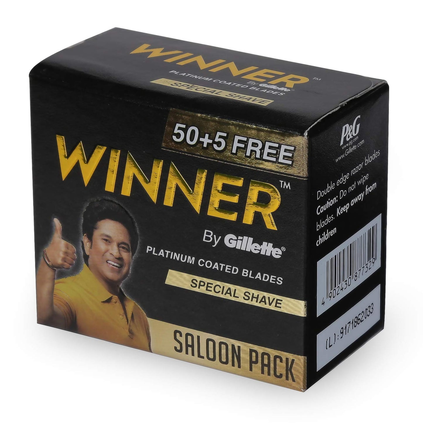 55 Gillette Winner Platinum Double Edge Razor Blades