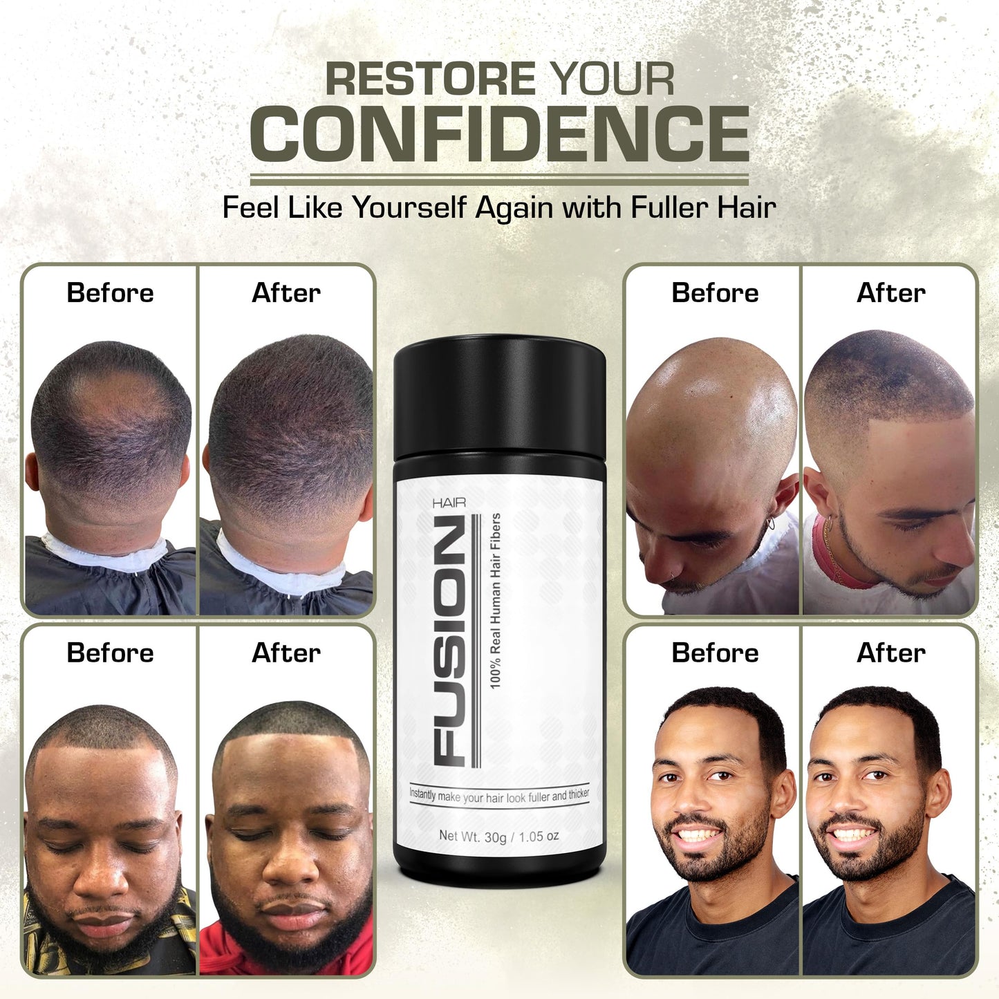 Hair Fibers for Thinning Hair - (0.42 Oz) Real Human Hair Building Fibers to Conceal Bald Spots and Thinning Hair, Root Touch Up and Volumizer, Blonde