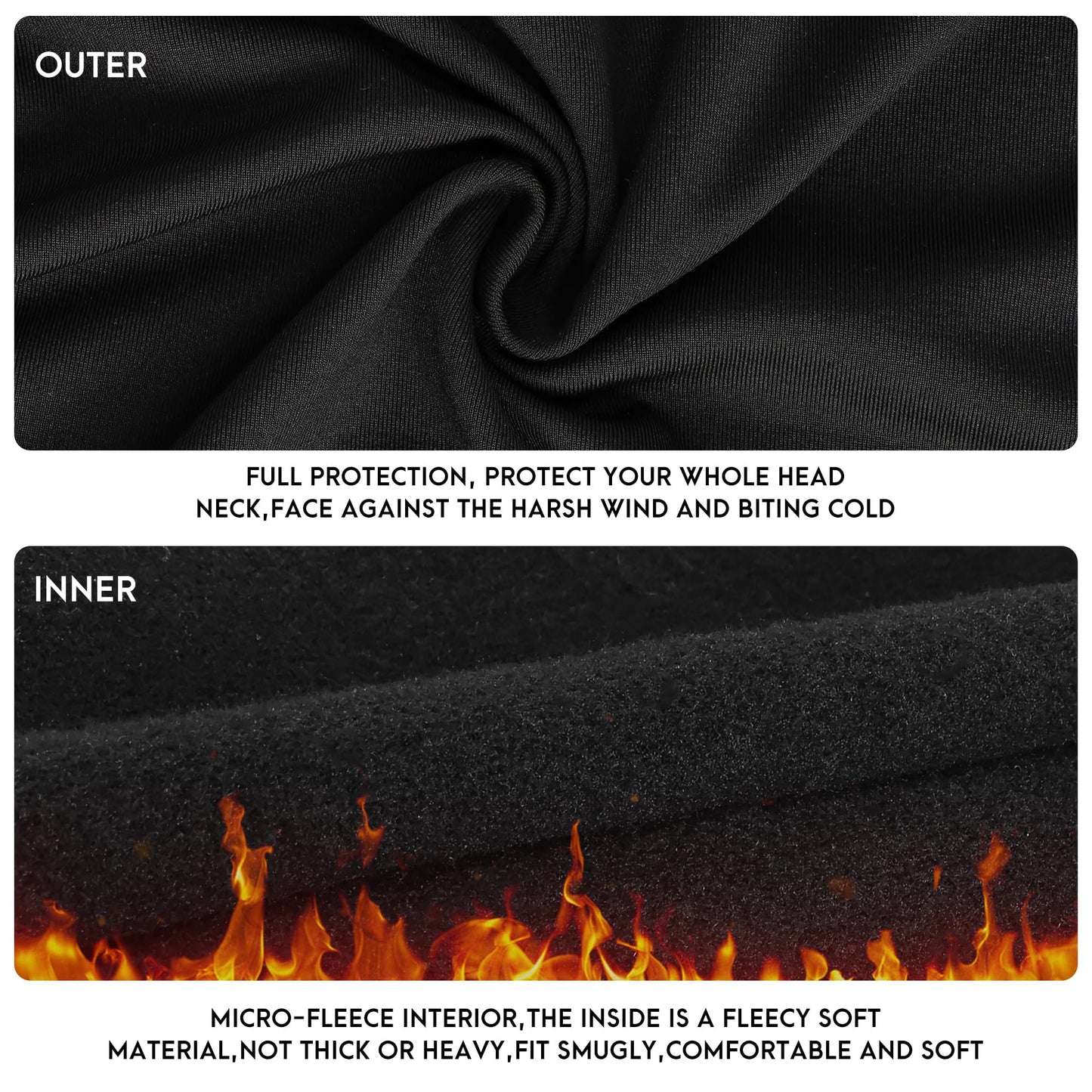 2 Pieces Balaclava Ski Mask for Men Cold Weather,Winter Thermal Face Mask Women for Snowboard Motorcycle Cycling