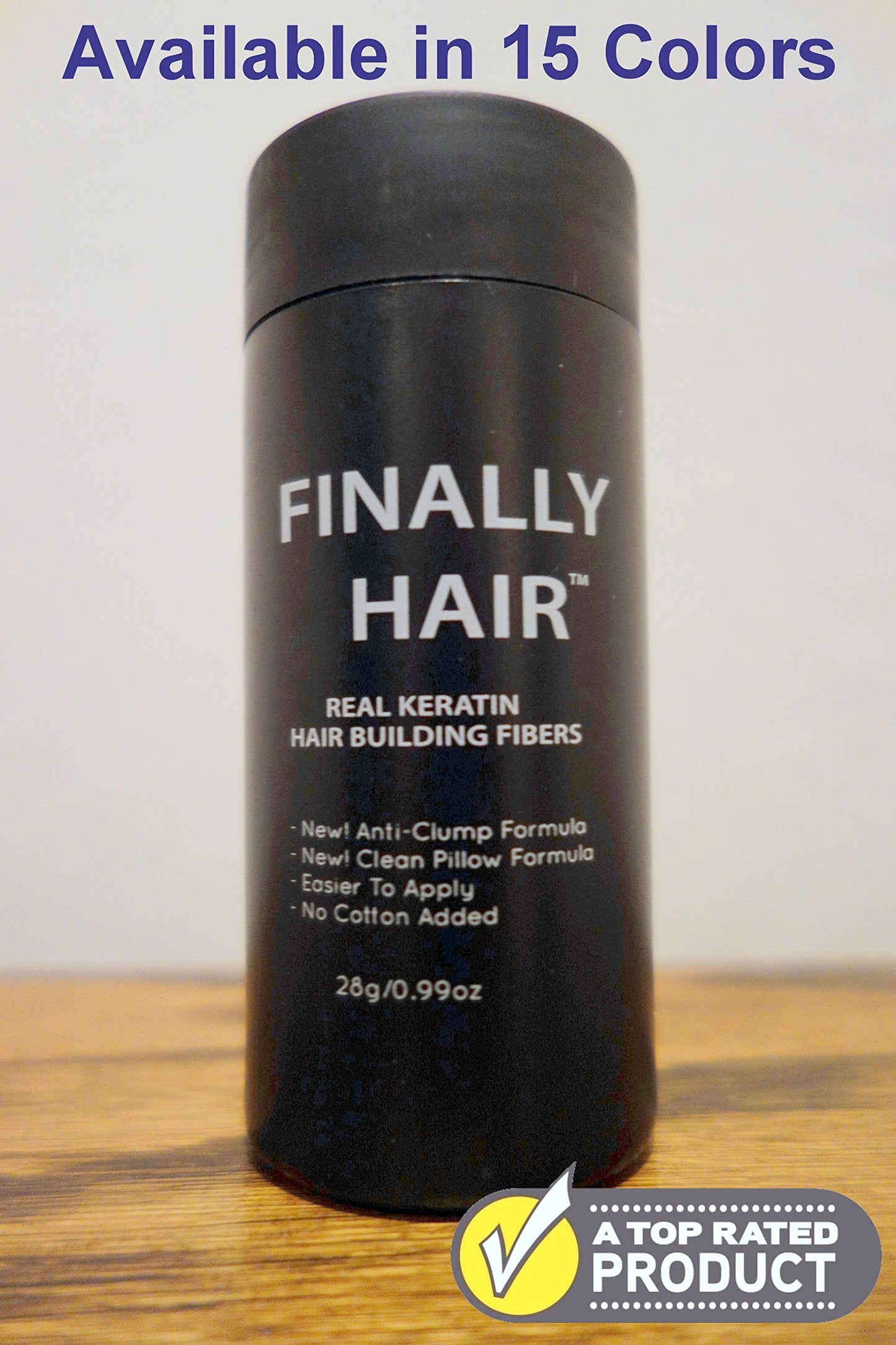 Hair Building Fibers Dark Grey/Gray Hair Loss Concealer Fiber 28 Gram .99oz Refillable Bottle by Finally Hair (Dark Grey/Gray)