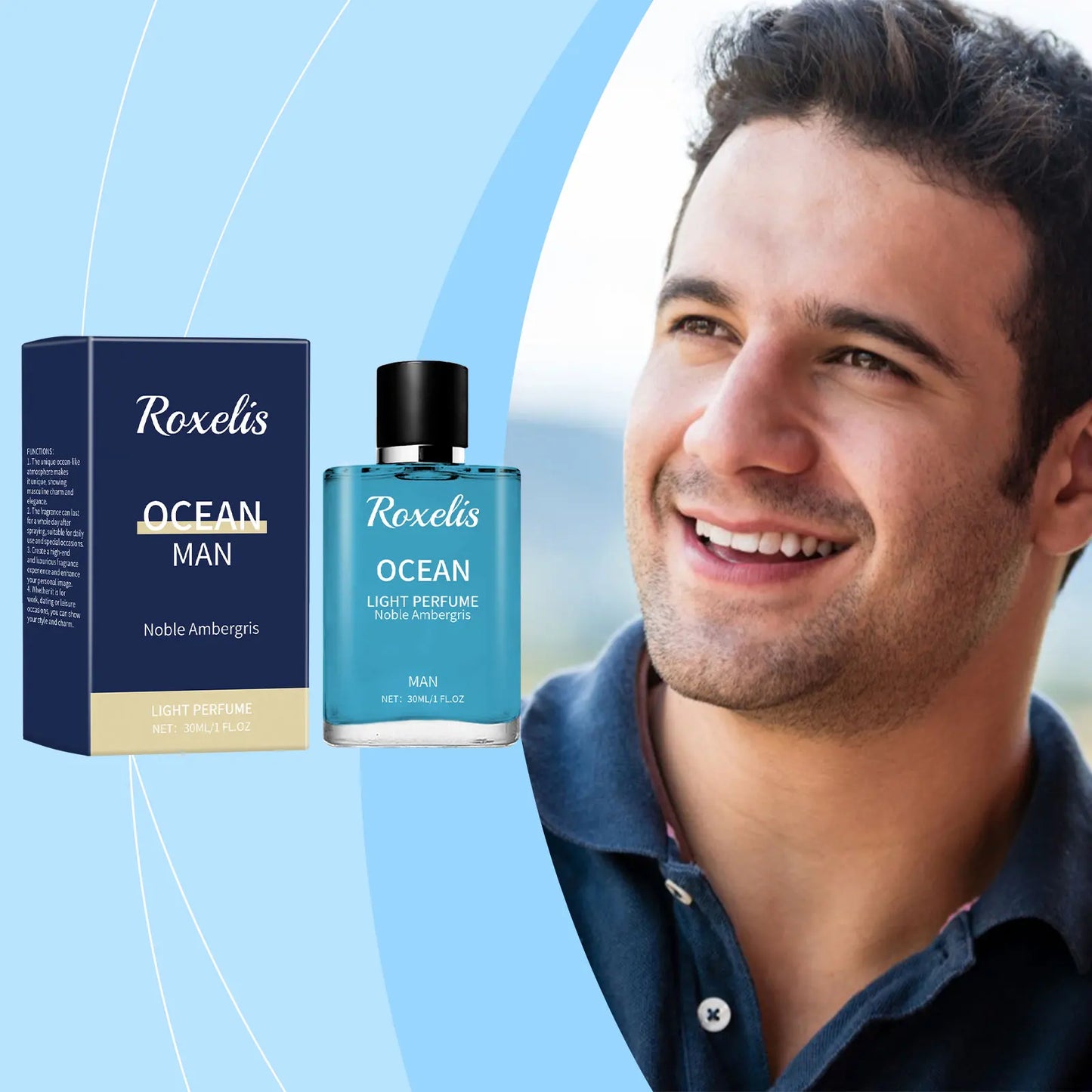 Roxelis Pheromone Light Perfume Spray For Men Lasting Fragrance Scent Of Fresh Natural Elegant Release Charming Dating Perfume