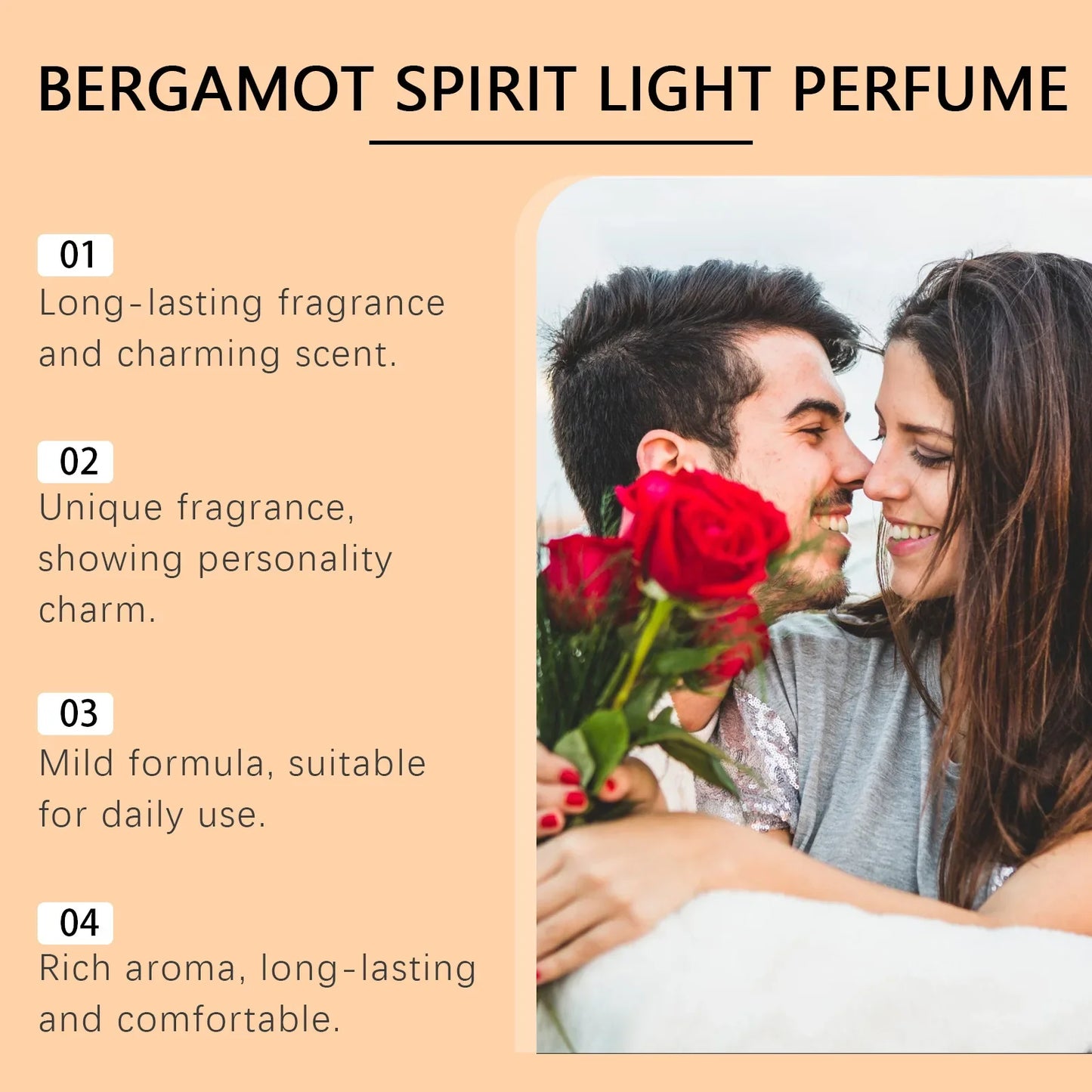 Roxelis 50ml Men Bergamot Perfume Dating Flirting Long Lasting Pheromone Fragrance Refreshing  Deodorant Charming Scent Perfume