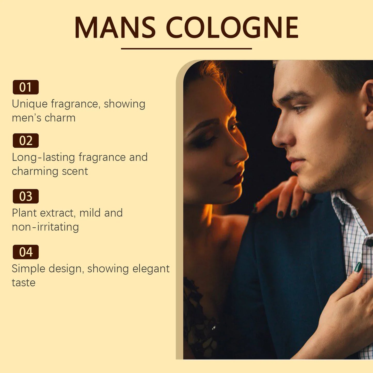 Roxelis 50ml Gentlemen Cologne Pheromone Perfume Dating Flirting Long Lasting Fragrance Release Charming Atmosphere Perfume