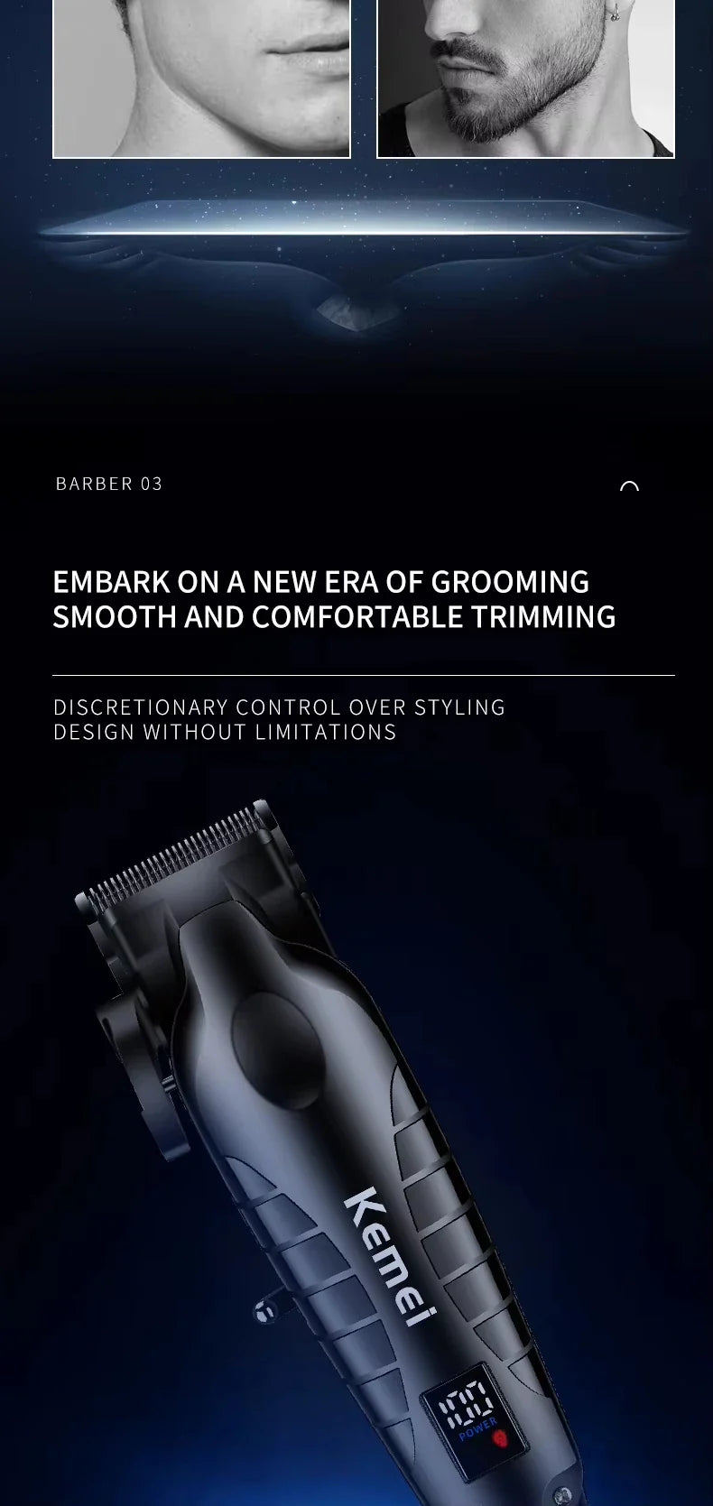 Kemei KM-2290 KM-1113 KM-2026 professional Electric hair clipper kit Men's Shaver Cordless Barber Hair Trimmer USB beard Razor