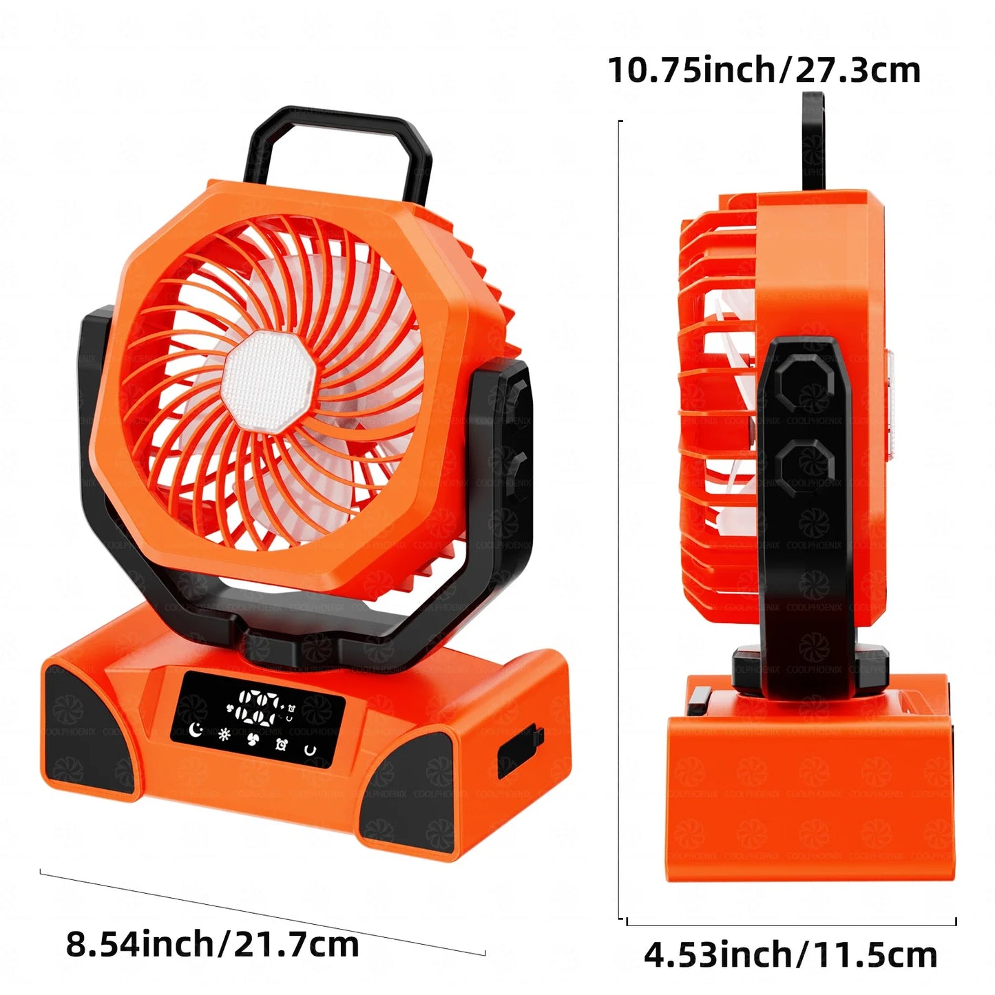 20000mAh Camping Fan Rechargeable Battery Portable Outdoor Fan Wireless Tent Ceiling Fan Air Circulators with Hook and LED Light