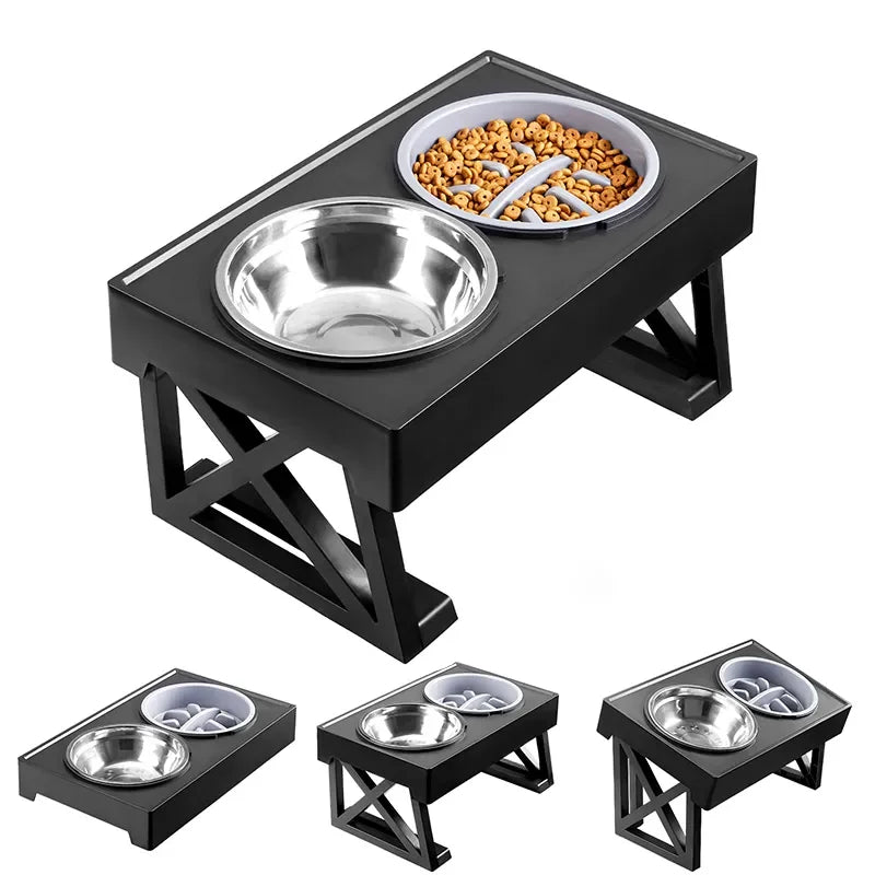 Adjustable Elevated Dog Bowl Stand