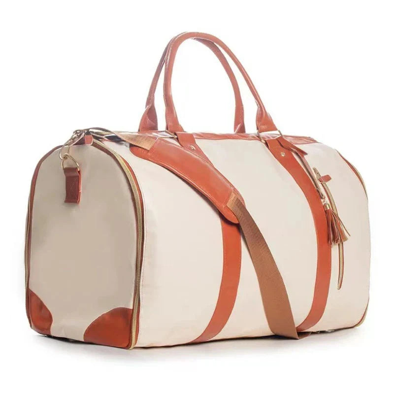 Buylor 2pcs Bags Foldable Suit Bag Large Capacity Travel Duffle Bag Waterproof Women Handbag Outdoor Fitness Bag With Shoe pouch