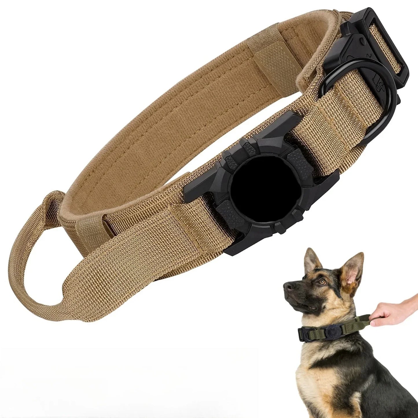Adjustable Nylon AirTag Dog Collar
