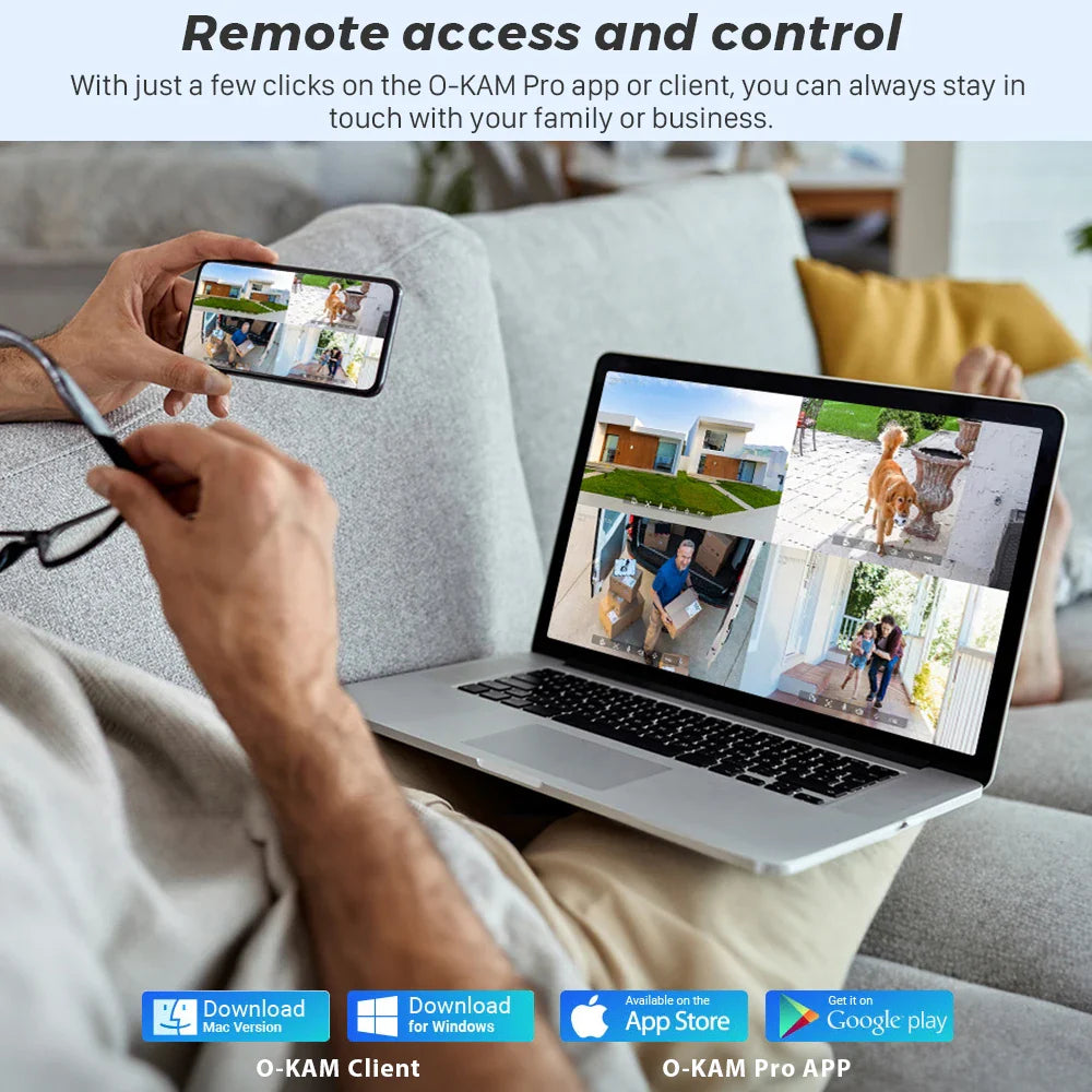 10MP 5K Dual Lens PTZ IP Camera with Dual Screen 8MP Ai Human Detection Auto Tracking Wireless Outdoor Surveillance Camera O-KAM