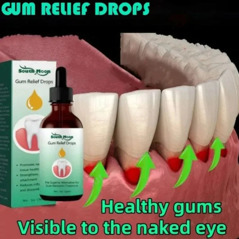 Gum Repair Drops Relieve Receding Gingival Swelling Gum Cleaning Care Oral Periodontal Hygiene Remove Yellow Tartar 2024 New