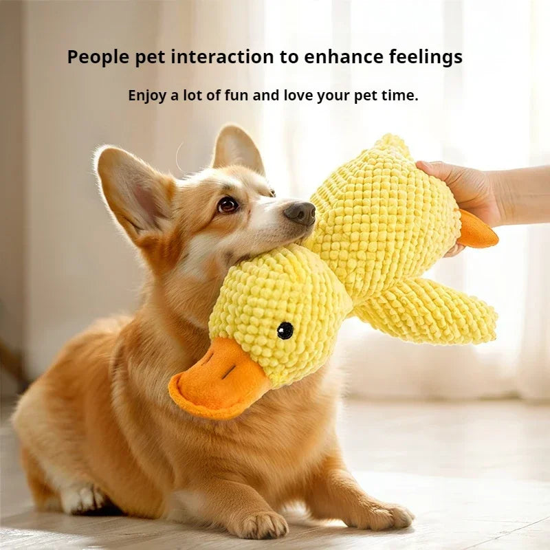 Dog Toy Stomping Duck Bite Resistant Grinding Teeth Cleaning Large Dog Interactive Entertainment Puppy Boredom Pets Plush Toy