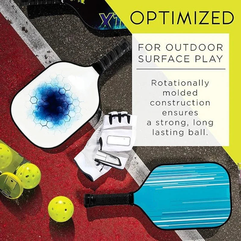 12-Pack Durable Outdoor Pickleballs