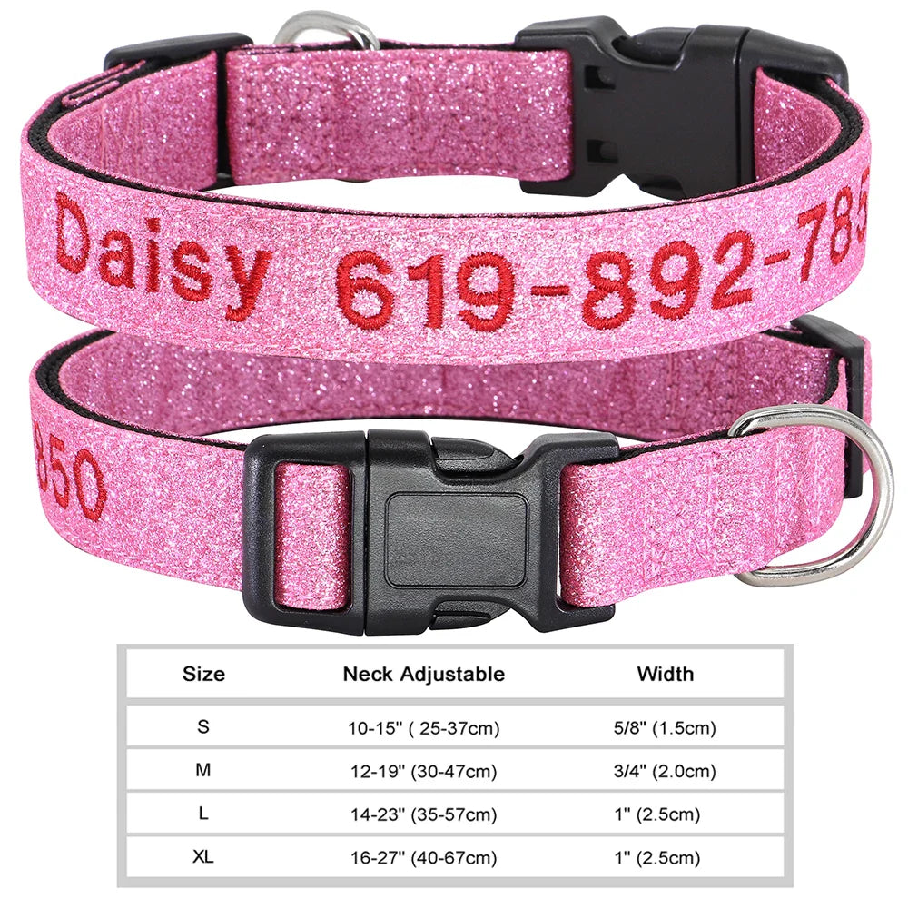 Adjustable Nylon Dog Collar with ID