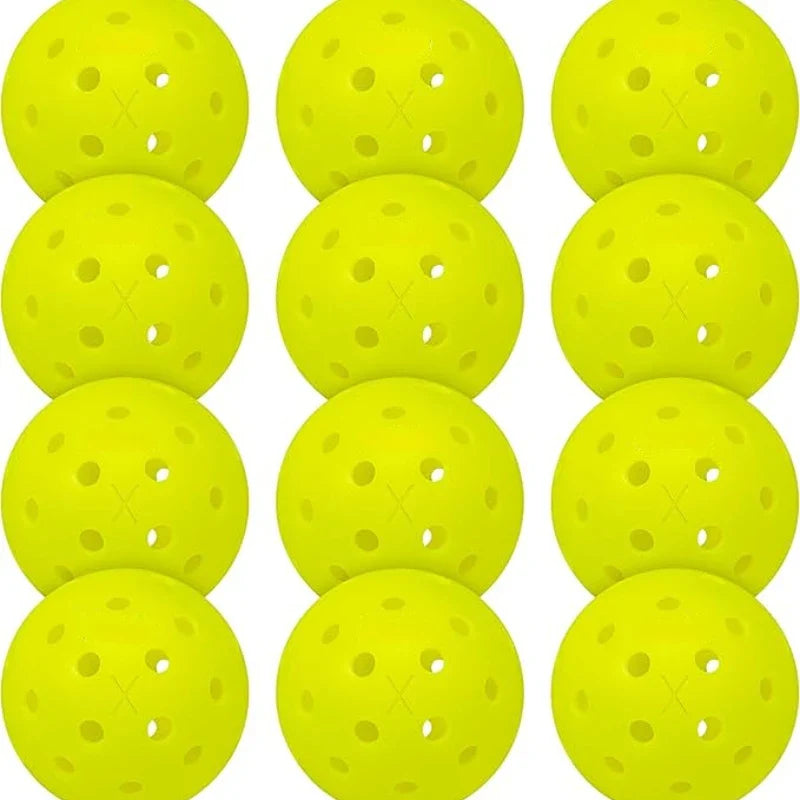 12-Pack Durable Outdoor Pickleballs