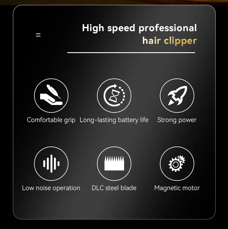 Kemei Professional Hair Clipper Magnetic Levitation Motor 8800 Rpm Charging Base Hair Clipper Men's Hair Clipper KM-2373