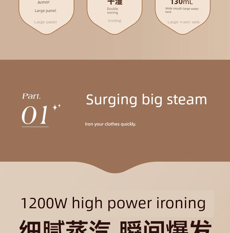 Ox Handheld Garment Steamer Pressing Machines For Home Small Steam and Dry Iron Portable Folding Ironing Clothes Handy Gadget