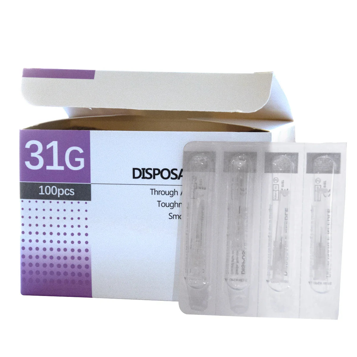 100Pcs 25G 27G 29G 34G 33G 32G 31G 30G Painless Small Superfine Beauty Needle Disposable Injection Piercing Needles 1.5/4/6/13mm