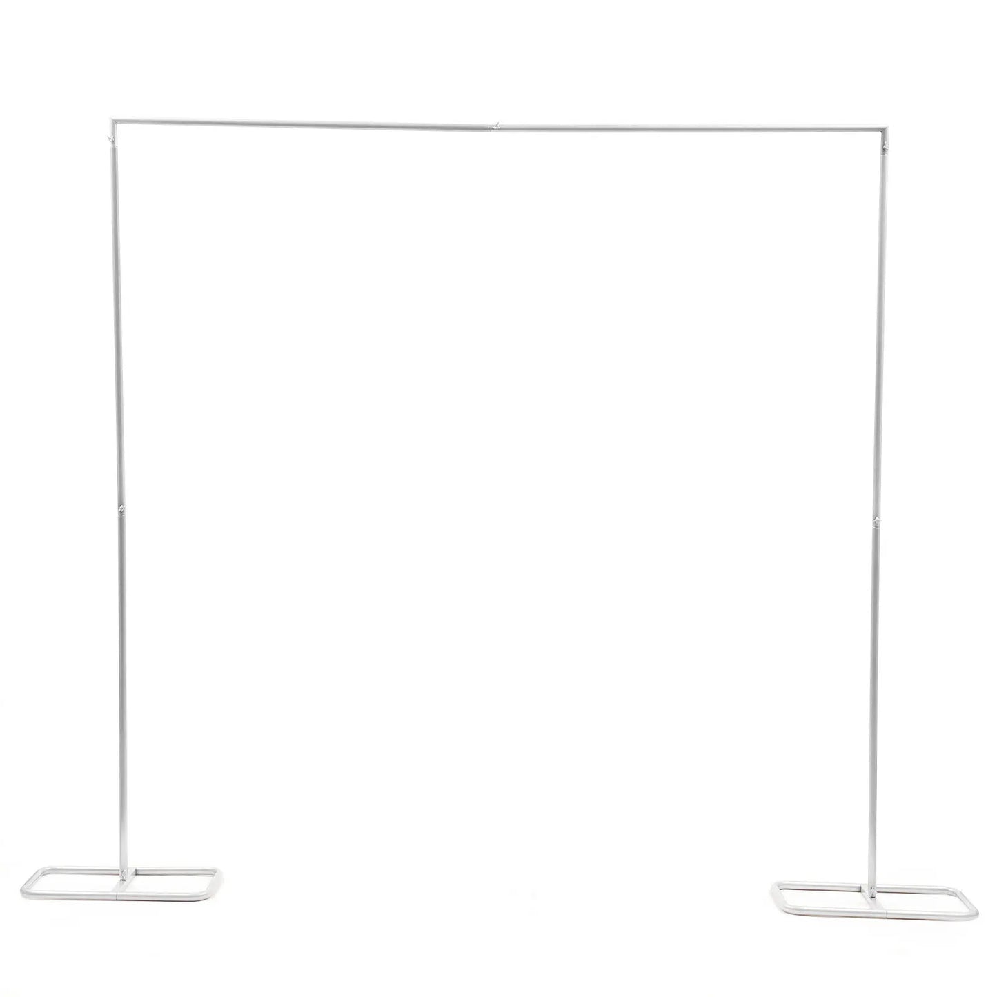 2*2.1M Gold Wedding Arch Door Square Metal Flower Rack with Bases Background Decorative Frame for Wedding Party