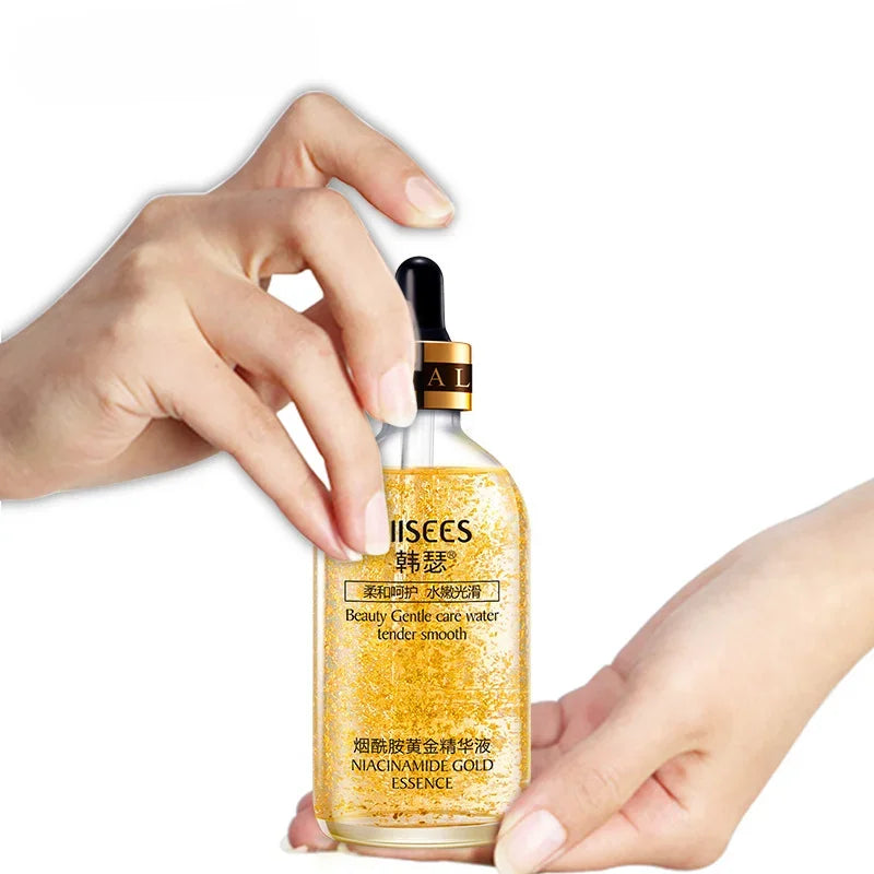 30/100ml 24K Gold Face Serum Shrink Pore Skin Care Nicotinamide Acid Essence Moisturizing Skincare Facial Serum Korean Product
