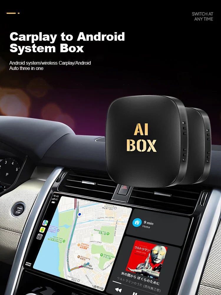 2024 Smart Mini Ai Box 2+32GB Android 13 Support Netflix YouTube Wireless CarPly Suitable for 99% of cars with wired Carplay
